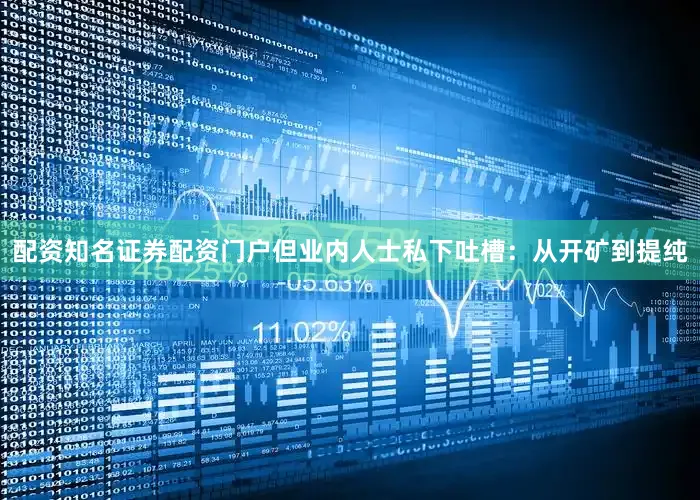配资知名证券配资门户但业内人士私下吐槽：从开矿到提纯