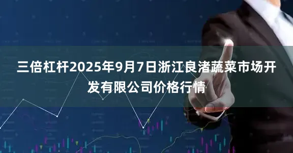 三倍杠杆2025年9月7日浙江良渚蔬菜市场开发有限公司价格行情